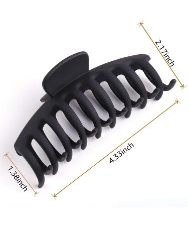 GLAMFIELDS Large Claw Clips 6 Pack for Thick & Thin Hair - Strong Hold, Non-Slip Matte Hair Clips in Pink, Black, Brown - 4.3 inch - Buy Online on GoSupps.com