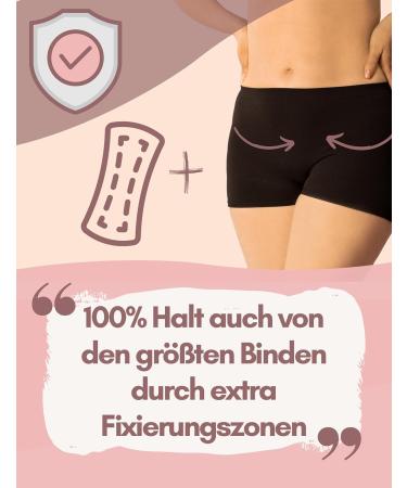 Mrs. Mum Postpartum Underwear Set | kotex Certified | Made in EU | 7 Washable Black Women s Underpants for Caesarean Section | L-XL - Buy Online on GoSupps.com