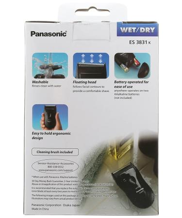 Panasonic ES3831K Electric Razor for Men - Cordless Wet/Dry Shaver with Ergonomic Grip (Black) - Buy Online on GoSupps.com