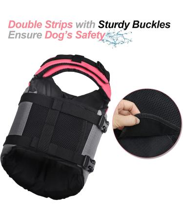 Vivaglory Sportstil Fluid Dog Life Jacket - Adjustable Durable Safe Buoyancy for Large Dogs (Neon Pink L: 66-79 cm) - Buy Online on GoSupps.com