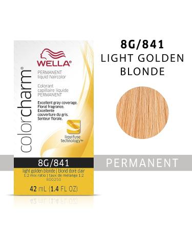 Wella Color Charm 8G Light Gold Blonde Permanent Hair Color for Gray Coverage - Buy Online on GoSupps.com