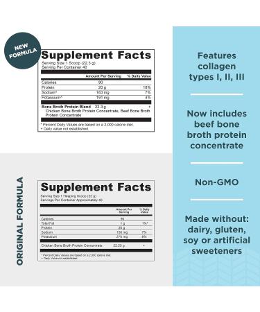 Dr. Axe / Ancient Nutrition Bone Broth Protein Pure 1.96 lbs (890 g) - Buy Online on GoSupps.com