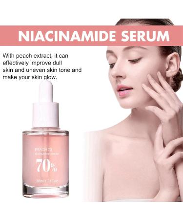 30ml 70% Peach Niacinamide Serum Face Serum for Women Anti-Aging Face Serum with Peach Essence Collagen Serum for Face Daily Clean Beauty Skincare Brightening Hydrating Face Glow Serum Skinserum - Buy Online on GoSupps.com