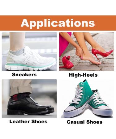 ZSRVAJ 16 Pcs Shoe Heel Repair Heel Repair Patch Self-Adhesive Shoe Repair Patch for Most Types of Shoes Shoe Heel Repair Kit for Sneaker Leather Shoes and High Heels (Black) - Buy Online on GoSupps.com