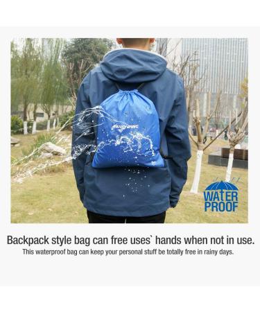 DUKUSEEK Hooded Stadium Blanket | Waterproof & Windproof Outdoor Fleece | Large (79x56) Portable & Wearable | Ideal for Camping, Picnics, Sports & More - Blue - Buy Online on GoSupps.com