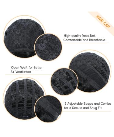 ISHINE Short Human Hair Wig with Bangs - Burgundy Pixie Cut Wig for Black Women 6 inch (Burgundy Mixed Black) - Buy Online on GoSupps.com