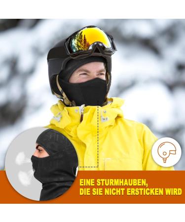Buy HASAGEI Balaclava & Storm Mask - Soft Lightweight Tube Scarf for Motorcycling Skiing - Unisex Black (Ages 36-54) | Fast International Shipping - Buy Online on GoSupps.com