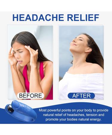 Magnetic Lymphatic Drainage Migraine Relief Acupressure Kit (2-Pack) - Blue - Buy Online on GoSupps.com