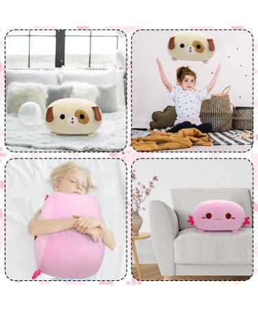 Yamepuia 35CM Axolotl Plush Pillow Toy - Soft Pink Stuffed Animal for Kids Birthday Gifts - Buy Online on GoSupps.com