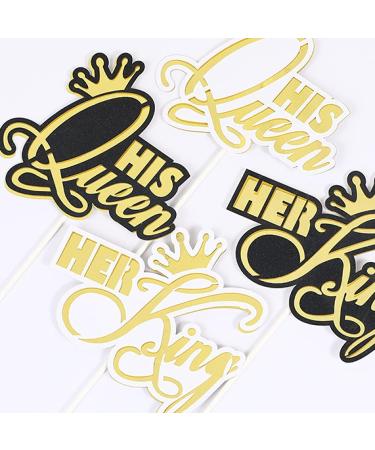 Personalised Cake Toppers Cake Decorations 2pcs Cupcake Decoration Supplies Paperboard Cake Decorations White Gold Letter Happy Birthday Cake Toppers (Color : Bk q 2pcs) (Color : Wt Q 2pcs) (Color : - Buy Online on GoSupps.com