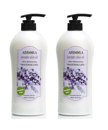 ARBORA DUO Lavender Olive Hand & Body Lotion 25.4oz - Paraben Free Ultra-Moisturizing Korean Professional Massage Lotion - Buy Online on GoSupps.com