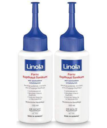 Linola Forte scalp tonic - 2 x 100 ml |Scalp care for itching dry and scaly scalp |Relieves itching and slight inflammation |Also suitable with a tendency to neurodermatitis - Buy Online on GoSupps.com