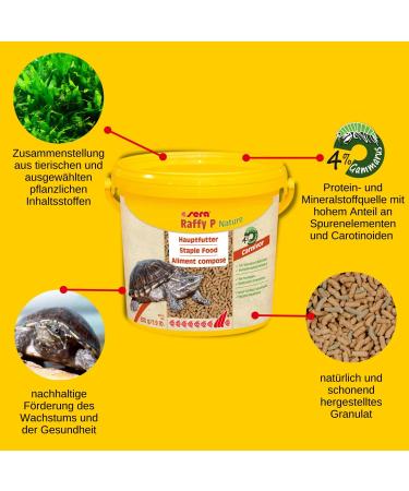 Sera Raffy P Nature 3.8L - Premium Water Turtle Feed | Balanced Nutrition with Animal & Herbal Ingredients | Made in Germany | Best Fish Feed for Turtles - Buy Online on GoSupps.com