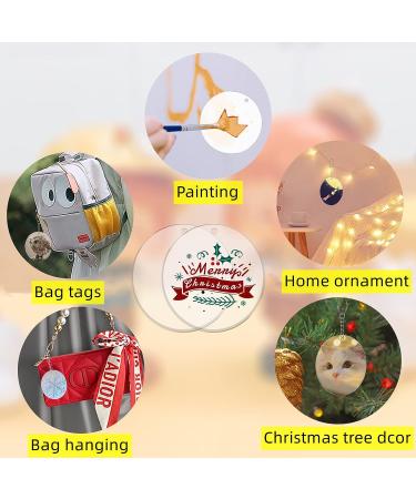 Senbota 100 Pcs 2 Inch Circle Acrylic Keychain Blanks - Clear Acrylic Discs for Keychains & Crafts - Buy Online on GoSupps.com