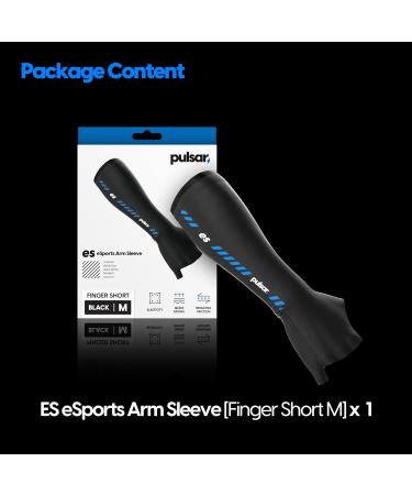 Pulsar eS ARM Sleeve - Enhance Focus Reduce Fatigue & Friction Black (Medium Short Finger) - International Shipping Available - Buy Online on GoSupps.com
