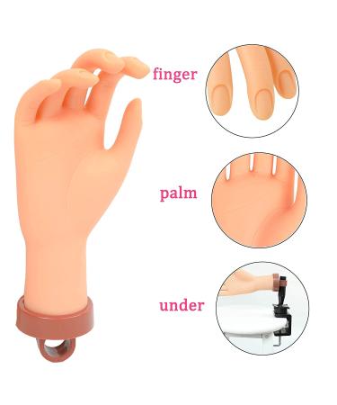 Acrylic Nail Practice Hand Mannequin - Training Fake Hand for Beginners | 1Pc Right Hand - Buy Online on GoSupps.com