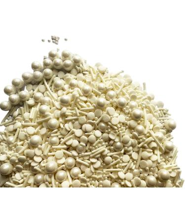 Pearl Sugar Sprinkles Candy 120g/4.2oz Mixing Size Baking Cake Decorations Cupcake Toppers Jimmies Cookie Decorating Celebrations Wedding Shower Party Chirstmas Supplies (White) - Buy Online on GoSupps.com