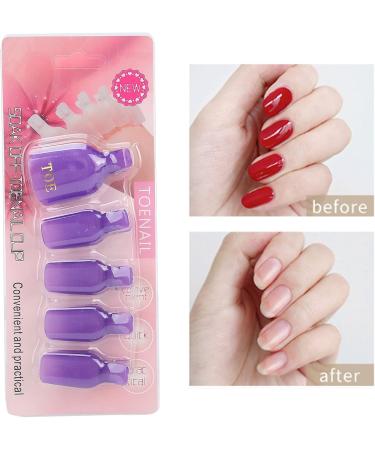  TMISHION 5Pcs Nail Gel Remover Tweezers 5pcs Acrylic Plastic Tweezers for UV Gel Polish Remover for Fingers and Nails (Purple) - Buy Online on GoSupps.com