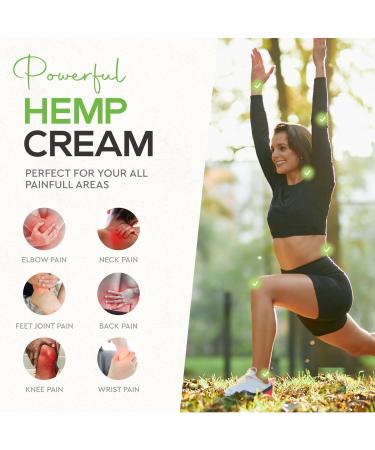 Maximum Strength Hemp Cream for Muscle, Joint, and Back Pain Relief - 8oz - Made in USA - Buy Online on GoSupps.com