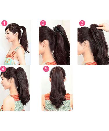 Dark Brown Claw Clip Ponytail Hair Extension - 12 Inches - Buy Online on GoSupps.com
