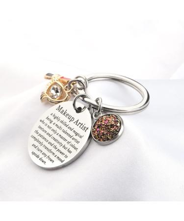 UJIMS Makeup Artist Keychain | Perfect Gift for Estheticians Beauticians & Makeup Lovers | Beauty Salon Jewelry for Women & Girls - Buy Online on GoSupps.com