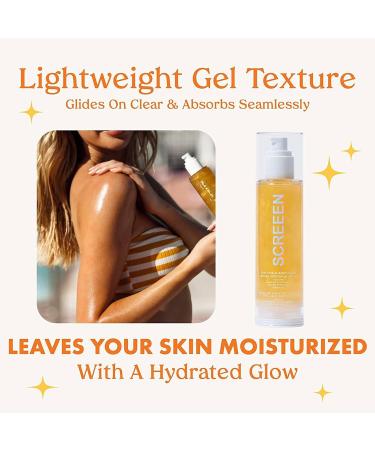 Sunshield Body Glow SPF 50 - Glitter Gold Shimmer Sunscreen | Hydrating Sheer Formula | Sweat & Water Resistant | Vegan & Cruelty Free - Buy Online on GoSupps.com