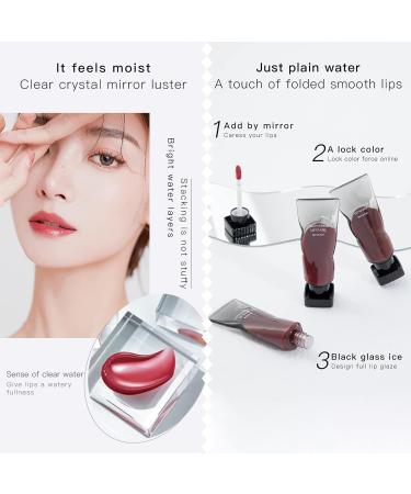 6Pcs Lip Gloss Set - Clear Mirror Lip Tint, Long Lasting Lip Stain, Non-Stick Cup Liquid Blush - Moisturizing Red Lipstick & Tinted Balm - Lip Makeup Kit (01+03+06) - Buy Online on GoSupps.com