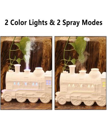 300ml Train Humidifier with Remote Control - Auto Shut-Off 2 Light & Mist Modes - Essential Oil Diffuser for Home Office & Hotel - Green & Yellow - Buy Online on GoSupps.com