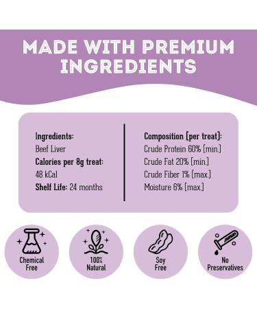 The Granville Island Pet Treatery Dehydrated Beef Liver Treats for Dogs & Cats (90g Pack of 1) - Single Ingredient Dog Treats Cat Treats - Natural Dog Treats Grain Free Beef Liver 90 g (Pack of 1) - Buy Online on GoSupps.com