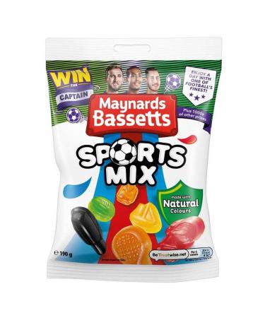 Cadbury Maynards Bassetts Sport Mix 190g (Pack of 6)