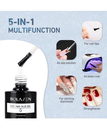 Nail Extension Kit: BOLASEN Nail Tips and Glue Gel with 500 Ballerina Nail Tips - Easy DIY Gel Nail Kit for Women - Buy Online on GoSupps.com