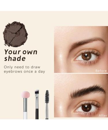 Eyebrow Stamp Makeup Set with 24 Stencils | Long-Lasting & Waterproof Eyebrow Powder Kit - Black Brown | 0.25 oz (Pack of 4) - Buy Online on GoSupps.com