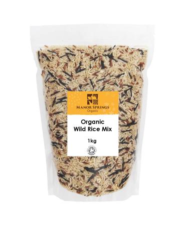 Organic Wild Rice Mix 1kg (Camargue Red Rice Long Grain Brown Rice and Wild Rice) by Manor Springs Organic - Buy Online on GoSupps.com