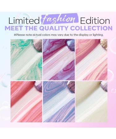 Modelones Nail Polish Set-6 Colors Pearl Aurora Iridescent Shimmer White Pink Purple Nail Polish Quick Dry Nail Polish Finger Nail Polish Bulk Manicure Diy Nail Art Salon Home - Buy Online on GoSupps.com