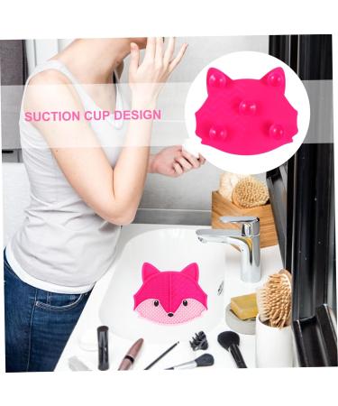 DRESSOOS fox scrub makeup brush cleaning pad silicone makeup brush cleaner mat makeup brush cleaning pad makeup brush scrubber mat makeup gadgets make up kit drying rack Silica gel cosmetic 17x15cm Rosy - Buy Online on GoSupps.com