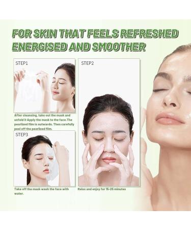 Cucumber Face Mask 5pc Hydrating Face Masks Hyaluronic Acid Anti Aging Soothing Brightening Skin Face Sheet Masks Replenish Moisture Skin Brightening Skin Barrier Repair Moisturising Face Mask Green-Cucumber - Buy Online on GoSupps.com