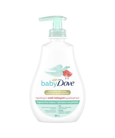 Baby Dove Baby Wash gently cleanses baby's skin Fragrance Free Moisture Hypoallergenic 384 ml