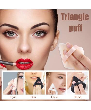 CRSONGMAOZL Makeup Powder Puffs Made of Velour in Triangle Wedge Shape Designed for Contouring Under Eyes and Corners with Strap Makeup Tool for Daily Makeup Foundation Cream Blush (12 Pcs) - Buy Online on GoSupps.com