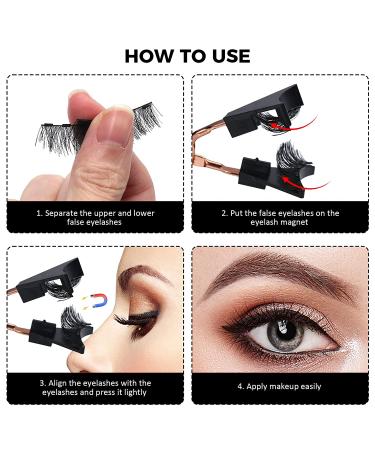 8PCS Dual Magnetic Eyelashes - Reusable & Time-Saving False Lashes - Natural Look - Easy to Wear - No Glue or Eyeliner Needed - Buy Online on GoSupps.com