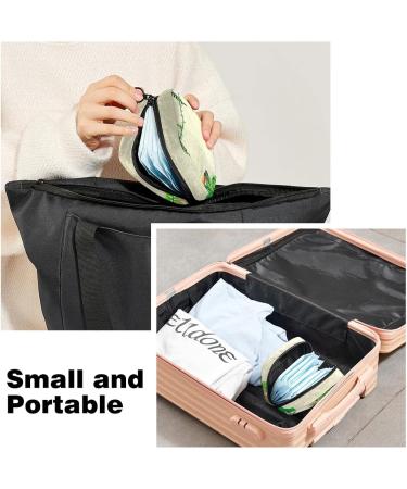 Menstruation Pad Bag with Zipper | Women's Napkin & Tampon Storage | Chic Tukan & Butterflies Design - Buy Online on GoSupps.com