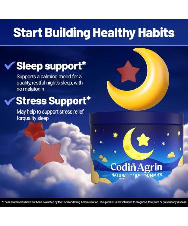 CodinAgrin Natural Sleep Gummies for Adults - Non-Habit Forming Sleep Support Supplement Containing Natural Ingredients Let Me Sleep Gummies for Restful Nights 60 Count - Buy Online on GoSupps.com