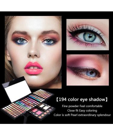 All-in-One Makeup Kit for Women - 194 Colors Professional Cosmetic Palette Gift Set with Eyeshadow Blusher Eyebrow Powder & Concealer - Buy Online on GoSupps.com