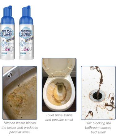 Yougo Drain Cleaner Get out Foaming Drain Cleaner Sink Foam Drain Cleaner Powerful Sink and Drain Cleaner Efficient Clog Removal and Cleaning Kitchen Toilet Pipe Quick Cleaning Tool (2 pcs) - Buy Online on GoSupps.com