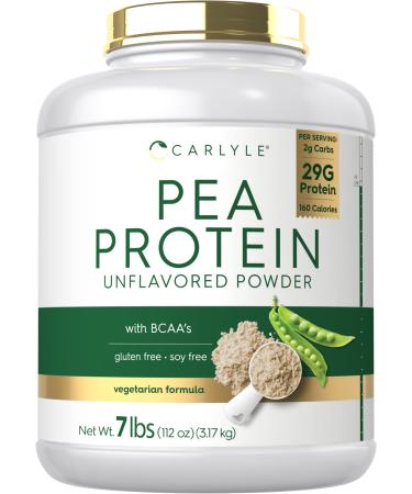 Pea Protein Powder 7lb | Unflavored | 29G Protein | Non-GMO, Gluten, and Soy-Free | Vegetarian Protein Powder | by Carlyle - Buy Online on GoSupps.com