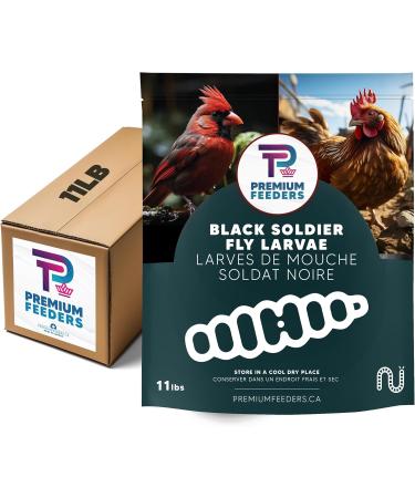 11lb - Dried Black Soldier Fly Larvae by Premium Feeders Dried mealworms Alternative Treats for Chicken Hens Duck Bird Quail Tortoise Fish High Calcium & Protein All Natural BSF - Buy Online on GoSupps.com