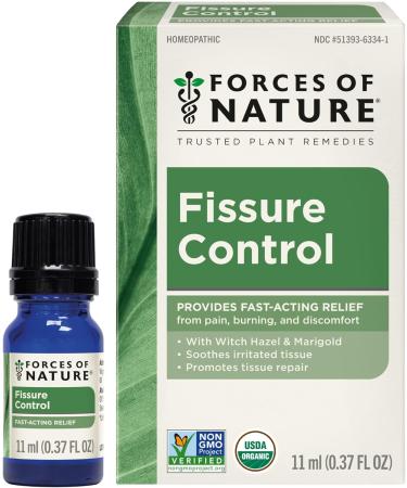 Forces of Nature  Natural, Organic Fissure Care (11ml) Non GMO, Soothe and Relieve Burning, Throbbing, Stinging, Itchy, Bleeding Tissue Caused by Fissures or Hemorrhoids (Packaging May Vary) 0.37 Ounce (Pack of 1) - Buy Online on GoSupps.com