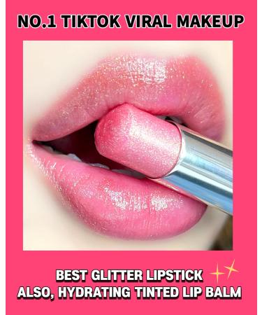 AMTS Glitter Lip Balm Stick | Pearl Shimmer | Tinted Hydration for Dry Cracked Lips - Aurora Lights - Buy Online on GoSupps.com
