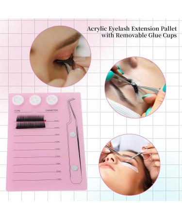 Acrylic Eyelash Extension Tool | Pink Lash Tile Holder & Organizer with Suction for Tweezers - Buy Online on GoSupps.com