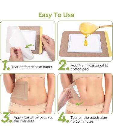 Buy Stfoce Organic Castor Oil Pack - Self-Adhesive Leak-Proof Portable (17x13 cm) - International Shipping Available - Buy Online on GoSupps.com