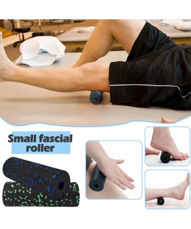 Krtoyust Fascia Roll Set - 3D Textured Massage for Muscle Relaxation | Mini Roll Fascia Ball & Duoball | Black Blue - Buy Online on GoSupps.com